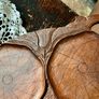 Superb Art Nouveau Style Vintage Handcarved Tray with Lilypad Design Image 6