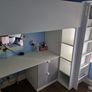 Loft bed and desk. Read description. Image 4