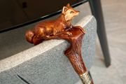 Unique Handmade Walking Stick, Fox Handle, Never Used