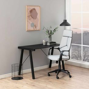 Office Desk - Black Glass
