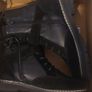 river island black leather boots size 5 Image 3