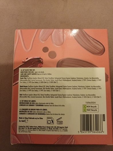 3 x lip gloss set