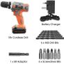 13Pc Cordless Drill Driver 18V/20V-Max Lithium-Ion, Electric Screwdriver, Accessory Kit, LED Work Light, Quick Change Battery & Charger Included (FREE POSTAGE) Image 4