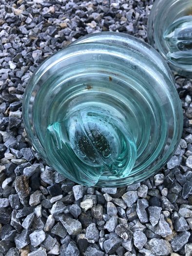vintage glass insulator