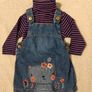 Denim Pinafore Dress And Top Set Image 2