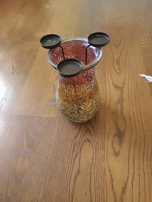 Glass candle holder