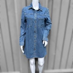 Pre Owned Primark Classic Blue Denim Shirt Dress