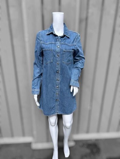 Pre Owned Primark Classic Blue Denim Shirt Dress