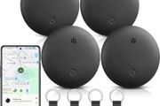 Android Tracker Tags, 4 Pack Google Certified Smart Tracker, Works with Google Find Hub for Keys, Luggage, Backpacks, Pets, IP67 Waterproof &amp; Replaceable Battery (Android Only)