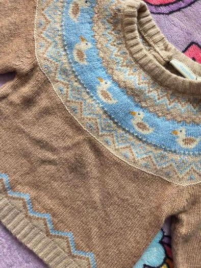 3-6m, JoJo Maman Bebe Duck Fair Isle Jumper and Bottoms