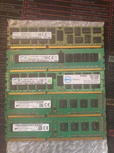 5 DDR3 DIMS from HP CAD Workstations