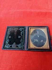 Daguerreotype Miniature Photograph in Case