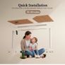 L-shaped Height Adjustable Desk, 140 x (60-80 cm), Electric Standing Desk Image 7