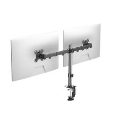 Dual Monitor Arm for 13-32 inch LCD LED PC Screens for Desks, Height Adjustable Arm with Tilt Swivel Rotate, VESA 75/100