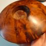 A pair of Burr Walnut tea light holders and burr lidded container Image 7