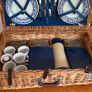 Vintage Wicker  Picnic Basket with 6 person setting Image 5