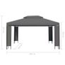 Gazebo with String Lights Anthracite 3x4 m Image 8