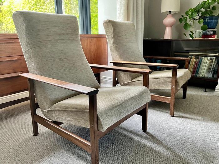 Pair of mid century armchsirs