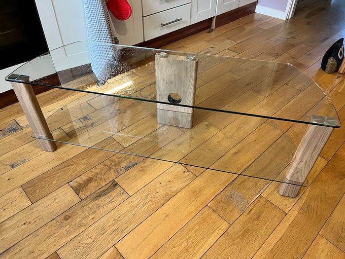 Tv Glass stand, immaculate condition.