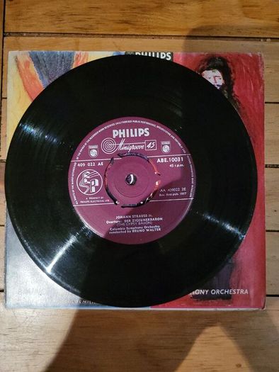 Johann Strauss Overtures Die Fledermaus Der Zigeunerbaron 7 inch EP Philips
