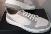Boss mens white leather trainers.