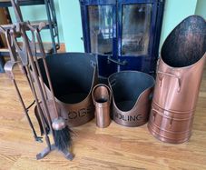 Fireplace Accessories Set Antique Brass/Copper