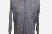 Buggatti Mens Purple Ditzy Floral Long Sleeve Cotton Shirt L 41-42 In Chest