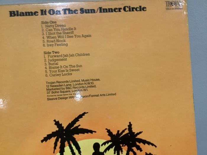 Inner Circle Lp with Some Classic Reggae Greats natty Dread ,  i shot the  Sherrif , when will I See you Again , Road Block