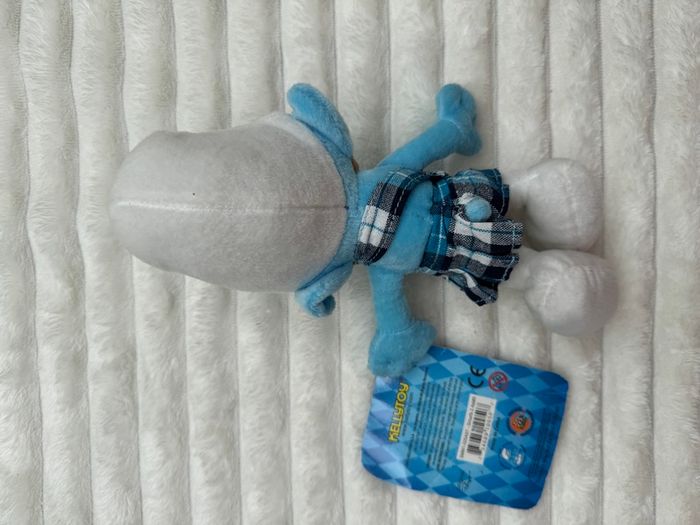 Gutsy Scottish Smurf Approx. 10" Plush Stuffed Animal 2013 Peyo Dirty Please look at the pictures
