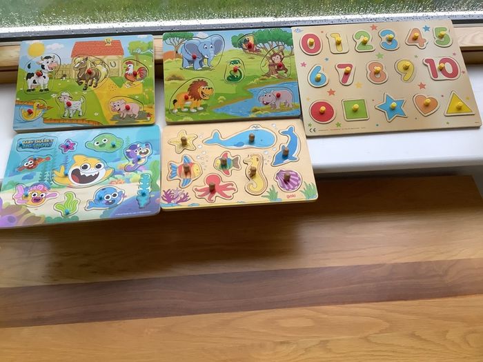 Wooden Puzzles bundle x 5.