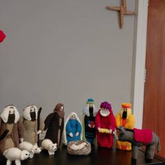 knitted crib 14 pieces( Nativity)