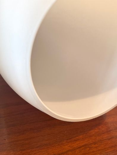 1 x Mid Century Philips Louis Kalff Wall Light Sconce, Opaline Milk Glass Black Wire Frame, 70s Dutch