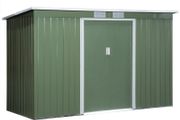 9ft x 4ft Corrugated Garden Metal Storage Shed Outdoor Equipment Tool Box with Kit Ventilation &amp; Doors Light Green (FREE POSTAGE)