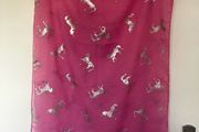 Unicorn Scarf and silver gloves
