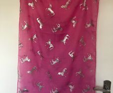 Unicorn Scarf and silver gloves
