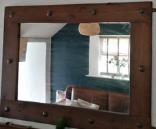 Mirror. Oak Frame. Mantelpiece 46" x 35"