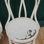 Set of 4 Hofmann Bielitz Bentwood Cafe Chairs, c.1897-1905 - Distressed Cream Image 6