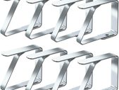 Tablecloth Clips 8 Pack Stainless Steel Table Cover Clamps Table Cloth Holders (4cm x 8 Pack)