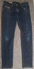 Diesel D-Strukt Men's Tapered Jeans 33x32 Made in Italy Dark Blue Stretch Denim