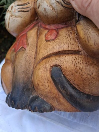 3 X Art Deco Handpainted Hardwood Cats