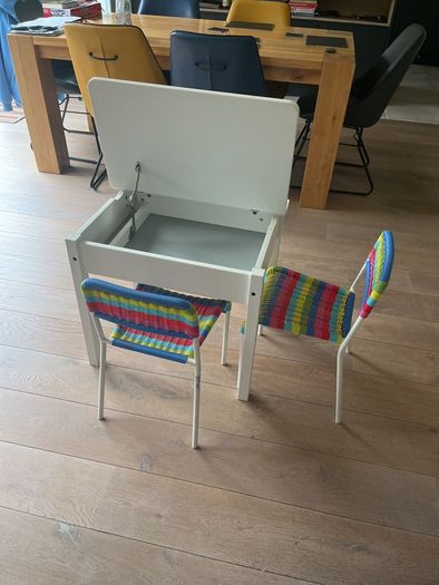 IKEA kids desk & two chairs