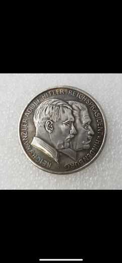 Ww2 Mark German Coin  Hitler Luftwaffe Swastika Nazi Warplane  Reichsmark