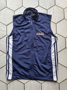 Adidas vest retro vintage Gilet top adibreak shirt t-shirt poppers D176 Size M the Brand