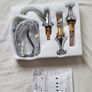 Brand new kelelife basin mixer tap with two handles polished chrome Image 2