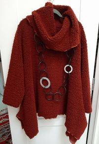 Rust borg fleece tunic BN