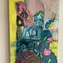 Original Abstract Painting Impression of KlimtS Ladyb with Fan - Irish Figurative Art Eclectic Art Image 8