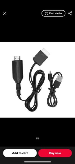 Play Station 1 2 HDMI / RCA cable Video Image