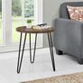 Dorel Owen Retro Round End Table- Walnut - 3613222COMUK Image 2
