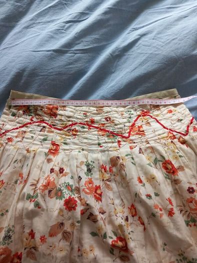 Summer floral knee length skirt