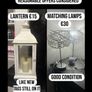 Sideboard, lamps, lantern, and bed frame for sale. All in excellent condition! Image 2